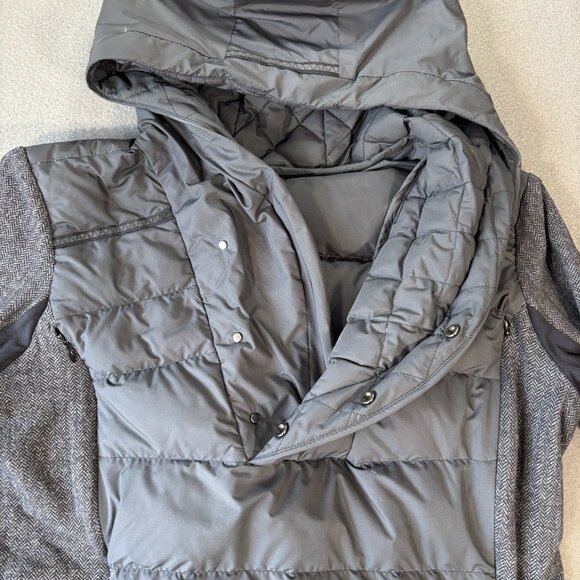 Lululemon Goose Down Fluff Off Pullover Hoodie Jacket Gray Puffer Size 6 W4B13S - Picture 7 of 16
